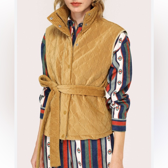 Cider Quilted Corduroy Belted Vest(NWT) - Picture 2 of 6
